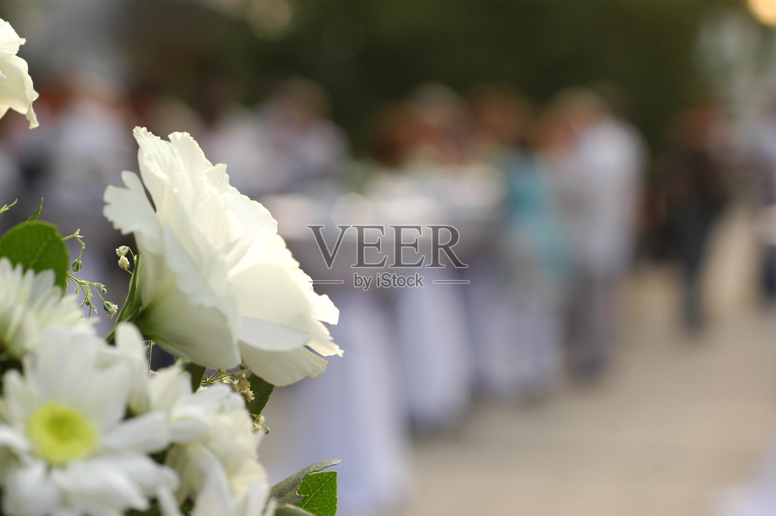 游园会的花卉装饰照片摄影图片