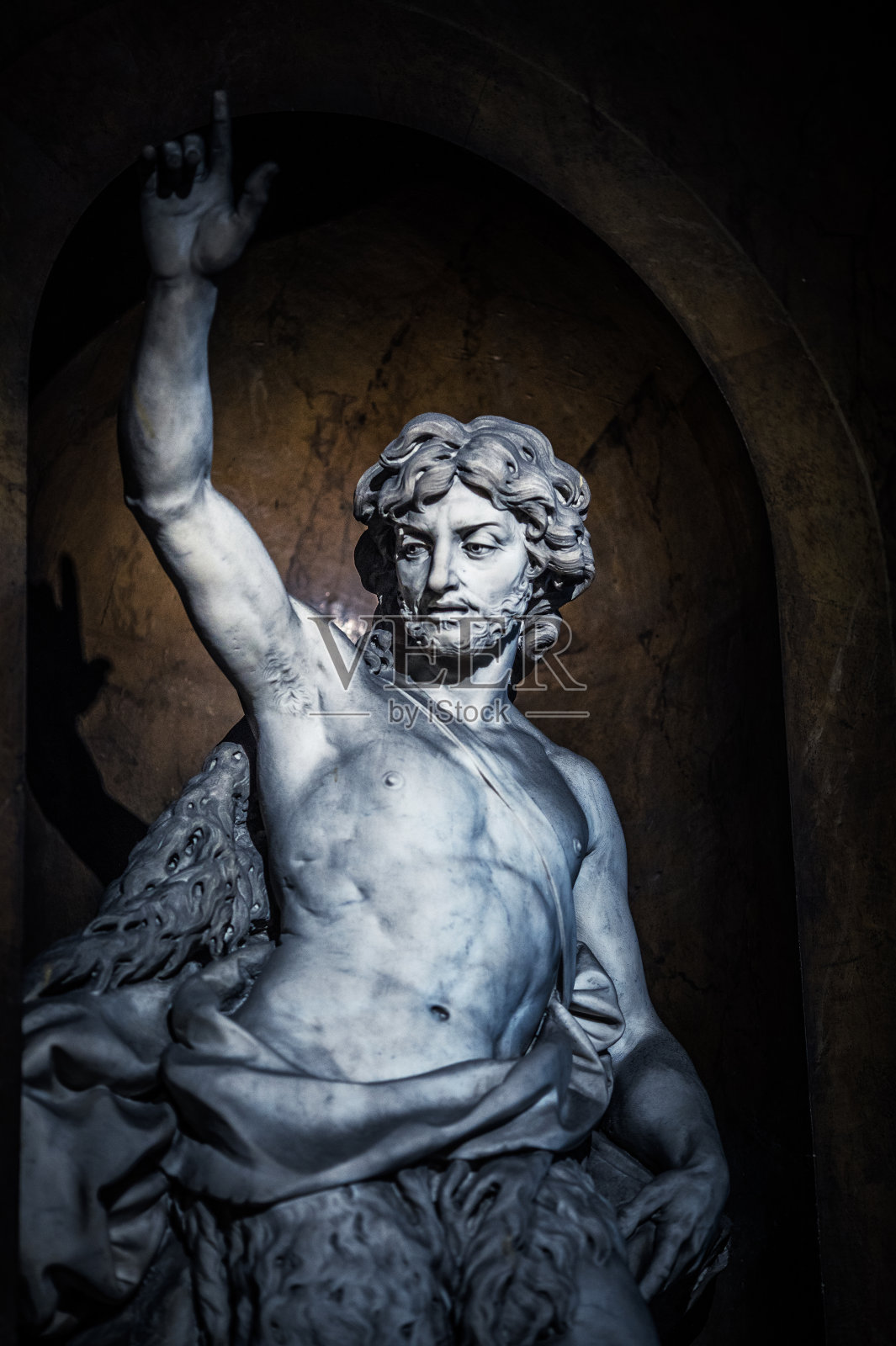 圣叙尔比斯教堂施洗约翰照片摄影图片