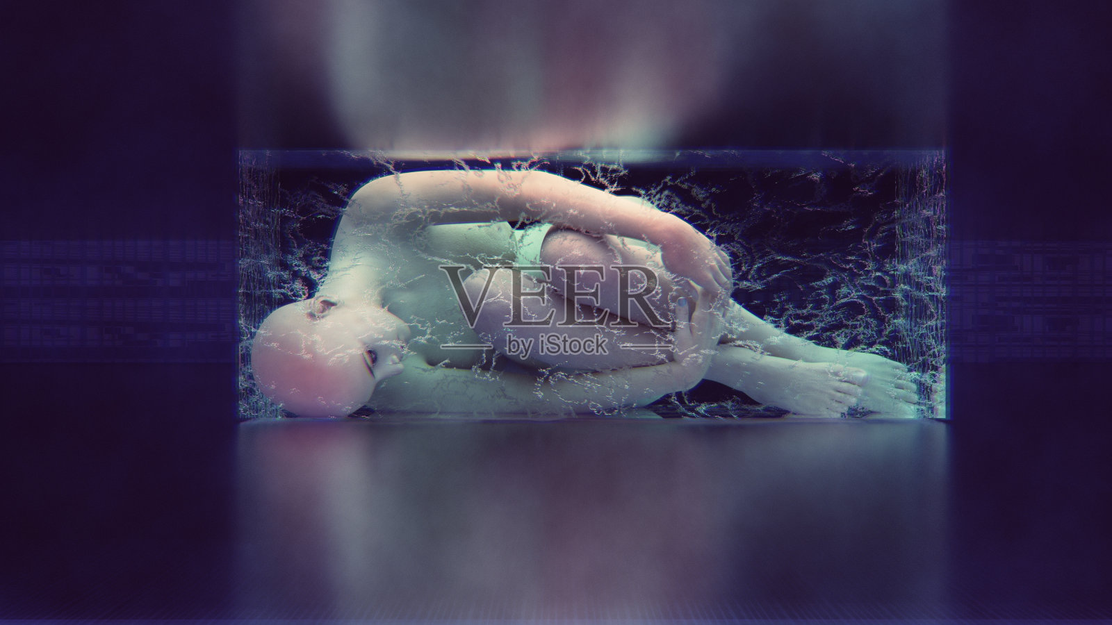 冷冻人体形状照片摄影图片