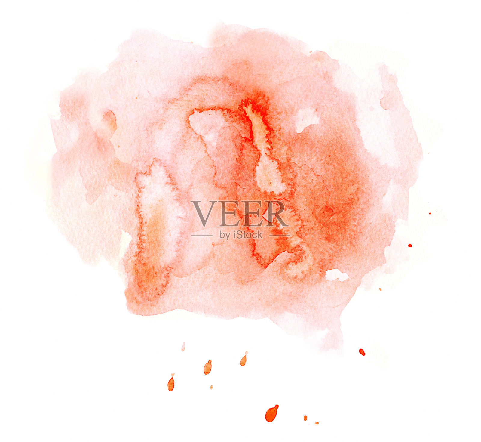 橘色的水彩背景插画图片素材