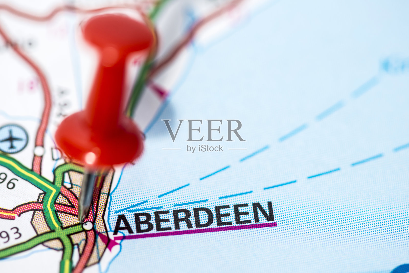 地图系列中的欧洲城市:阿伯丁照片摄影图片