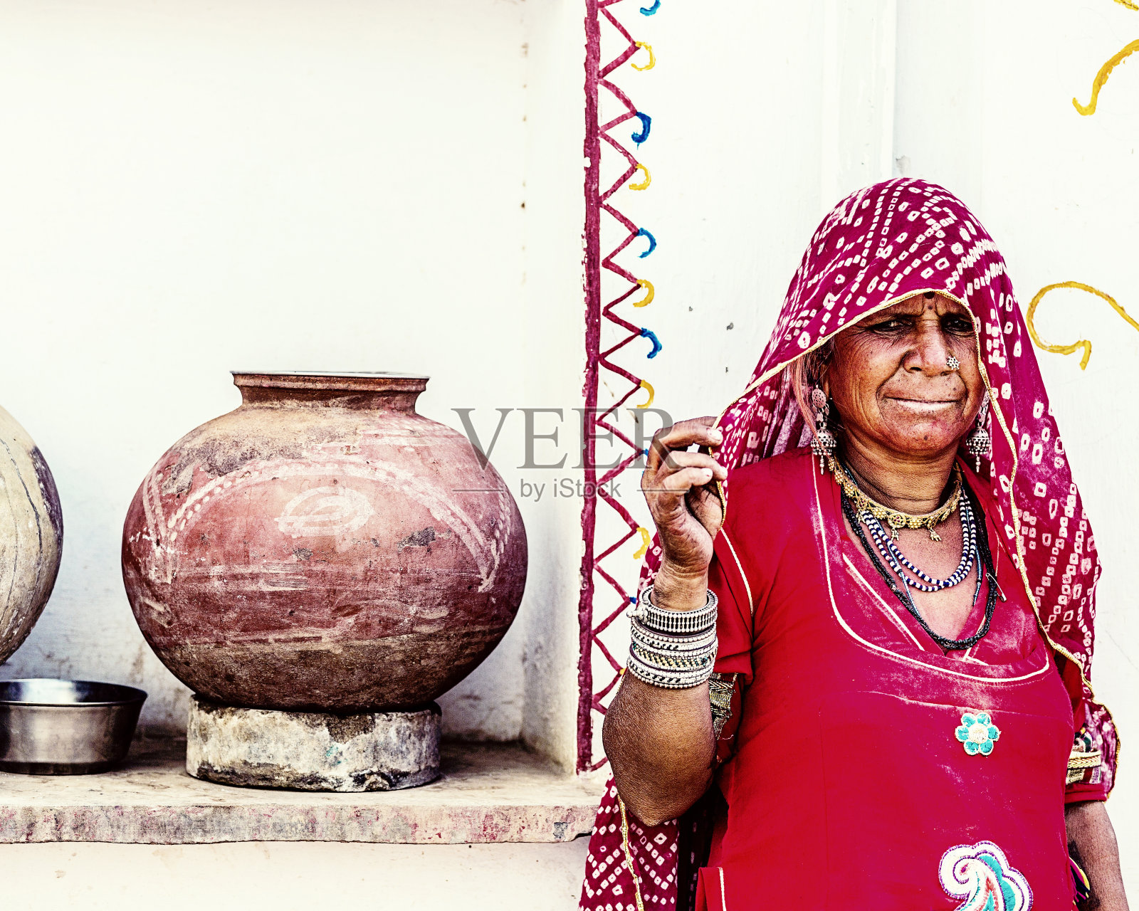 拉贾斯坦的女人照片摄影图片