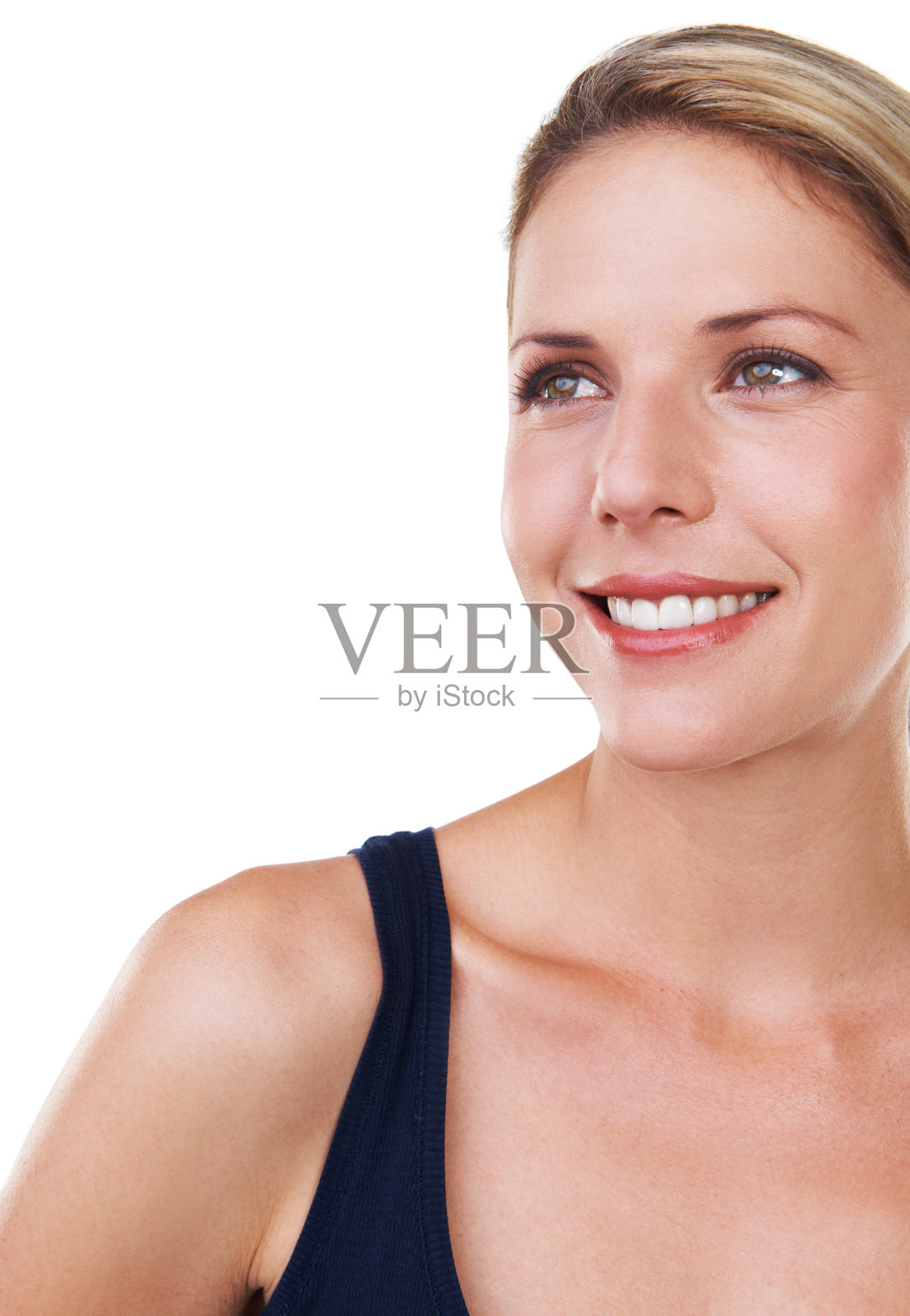 微笑安详照片摄影图片