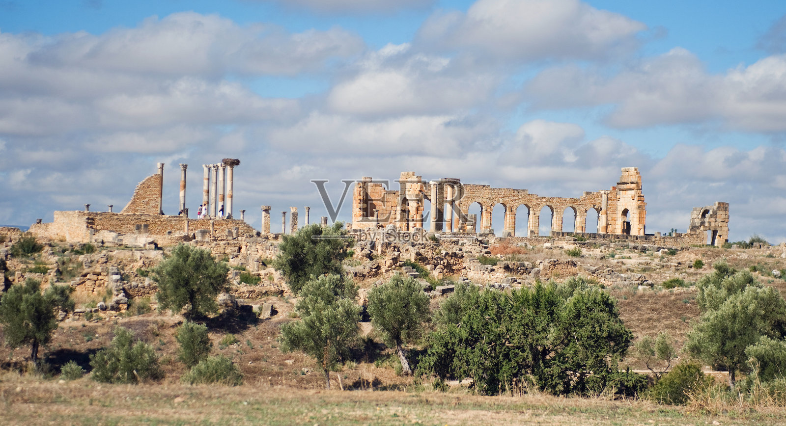 罗马城市，摩洛哥照片摄影图片