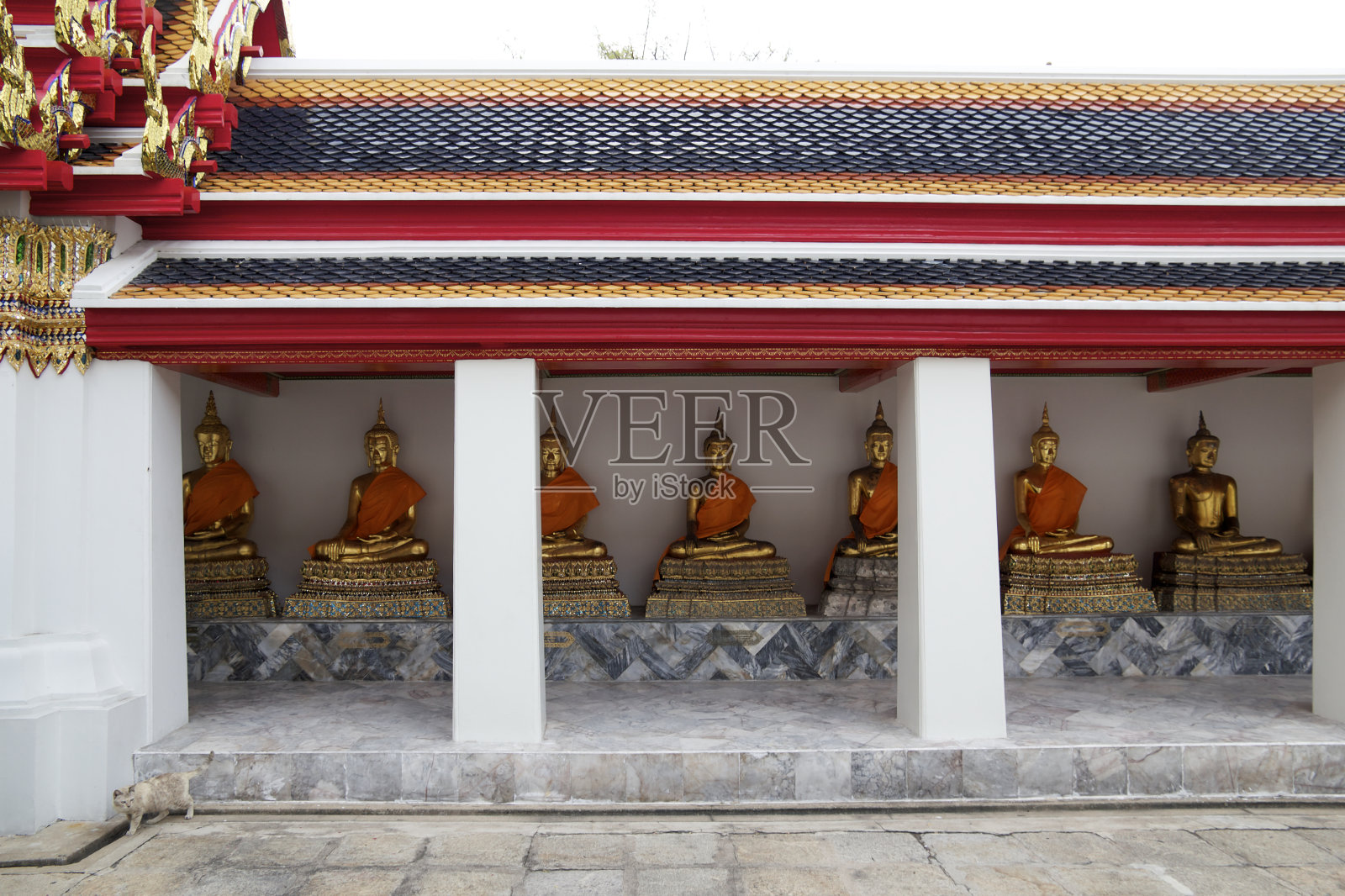 卧佛寺的佛像照片摄影图片