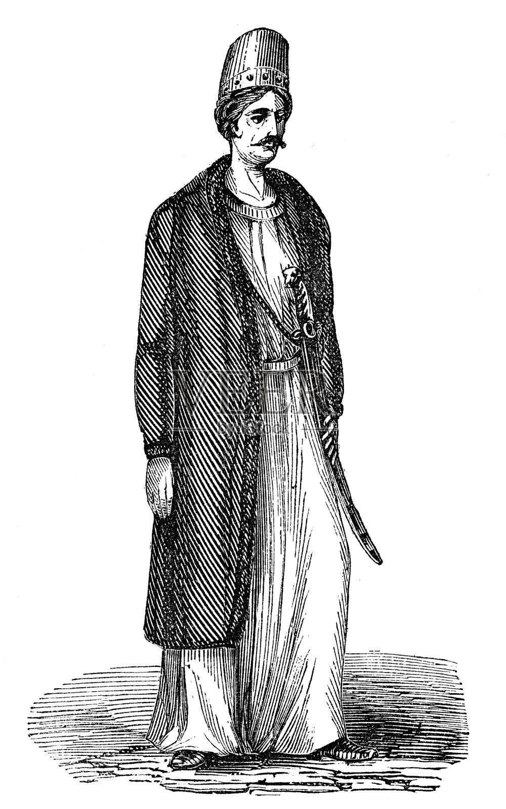 亚美尼亚人的古董插图设计元素图片