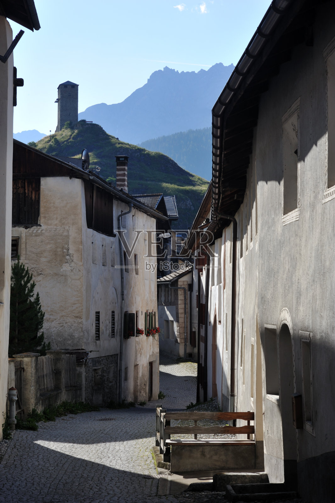 房屋Ardez照片摄影图片