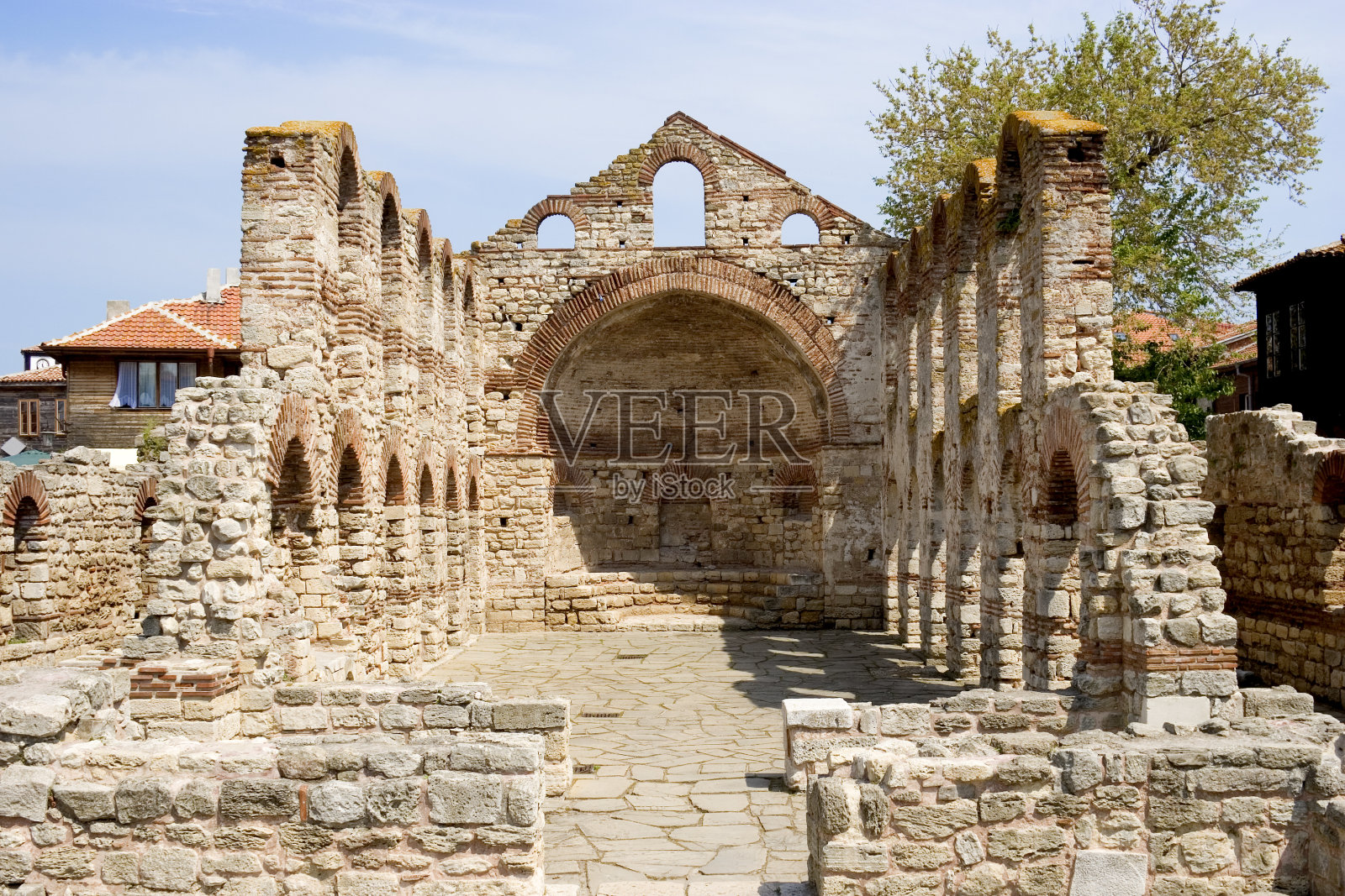 保加利亚内塞巴尔大教堂遗址照片摄影图片