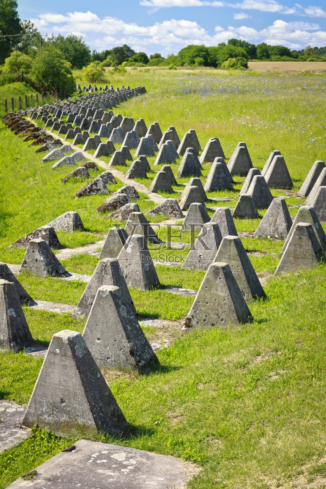 第二次世界大战反坦克屏障照片摄影图片