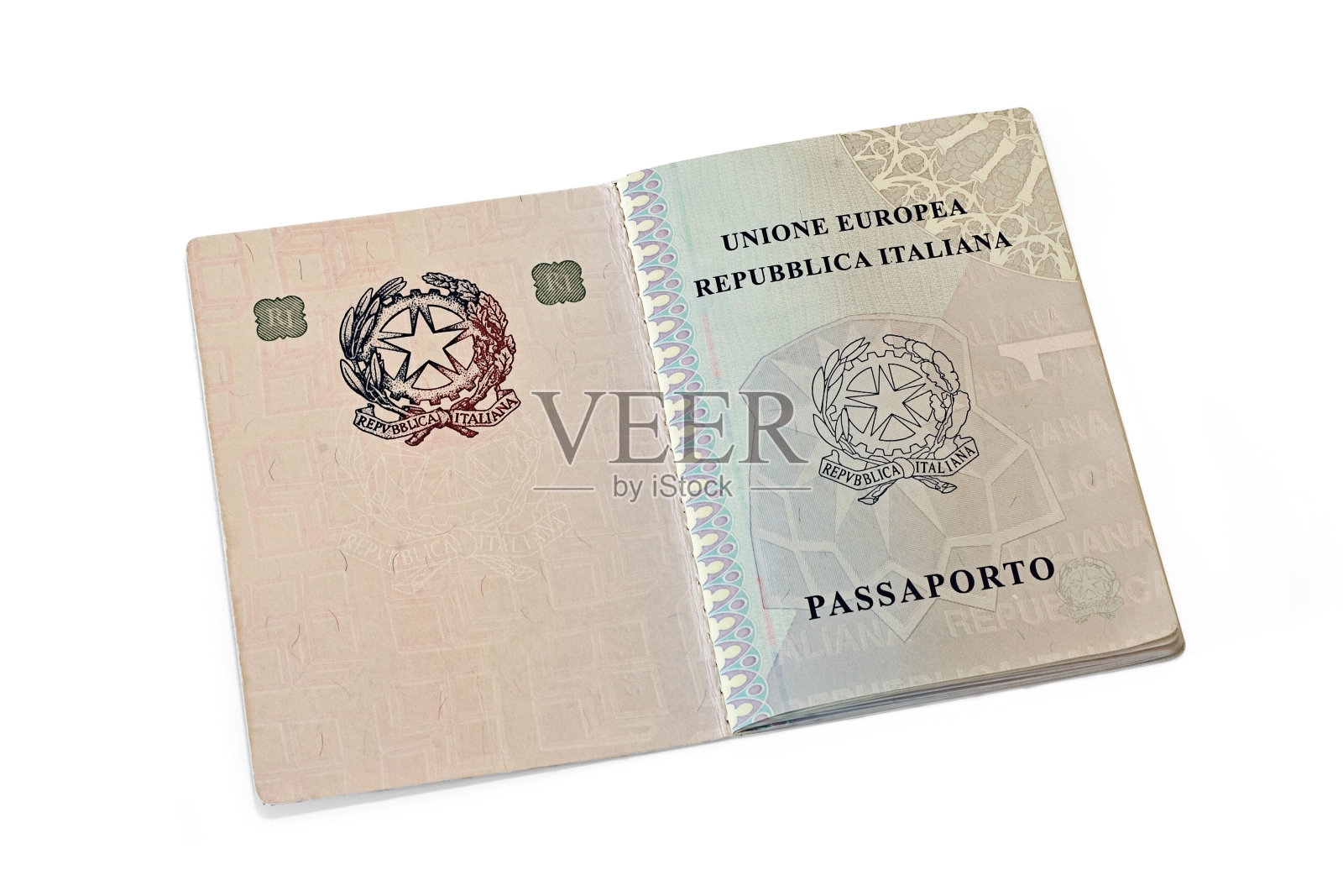 意大利护照照片摄影图片