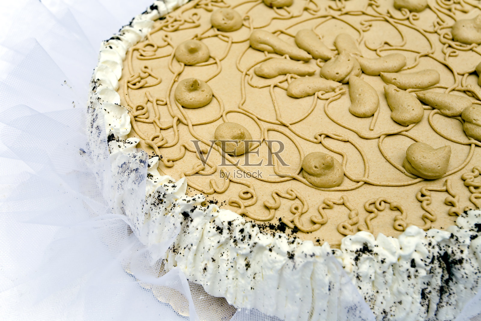 咖啡奶油蛋糕照片摄影图片