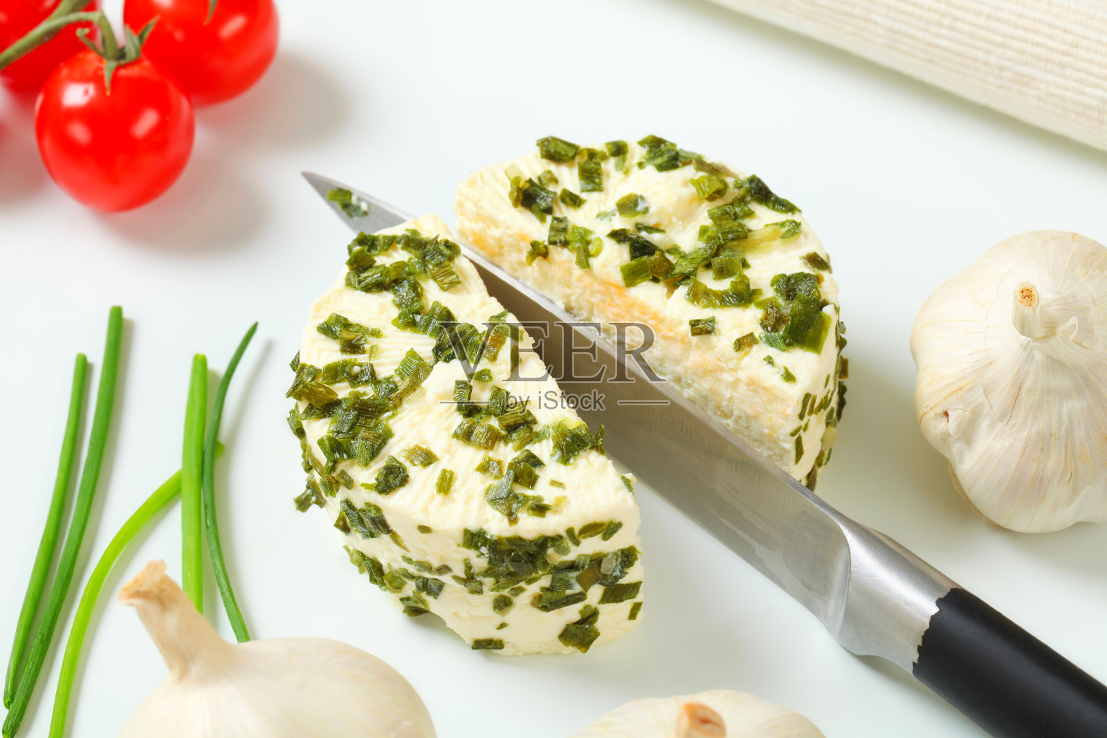 奶酪和草药照片摄影图片