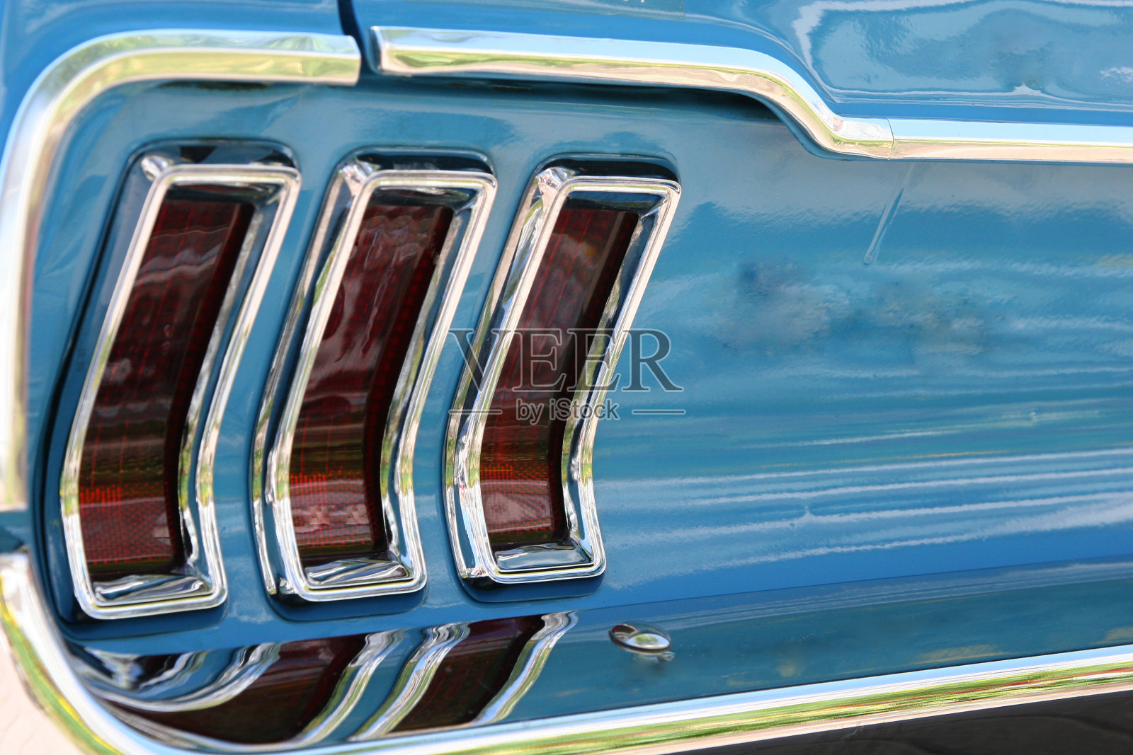 蓝色美国经典车照片摄影图片
