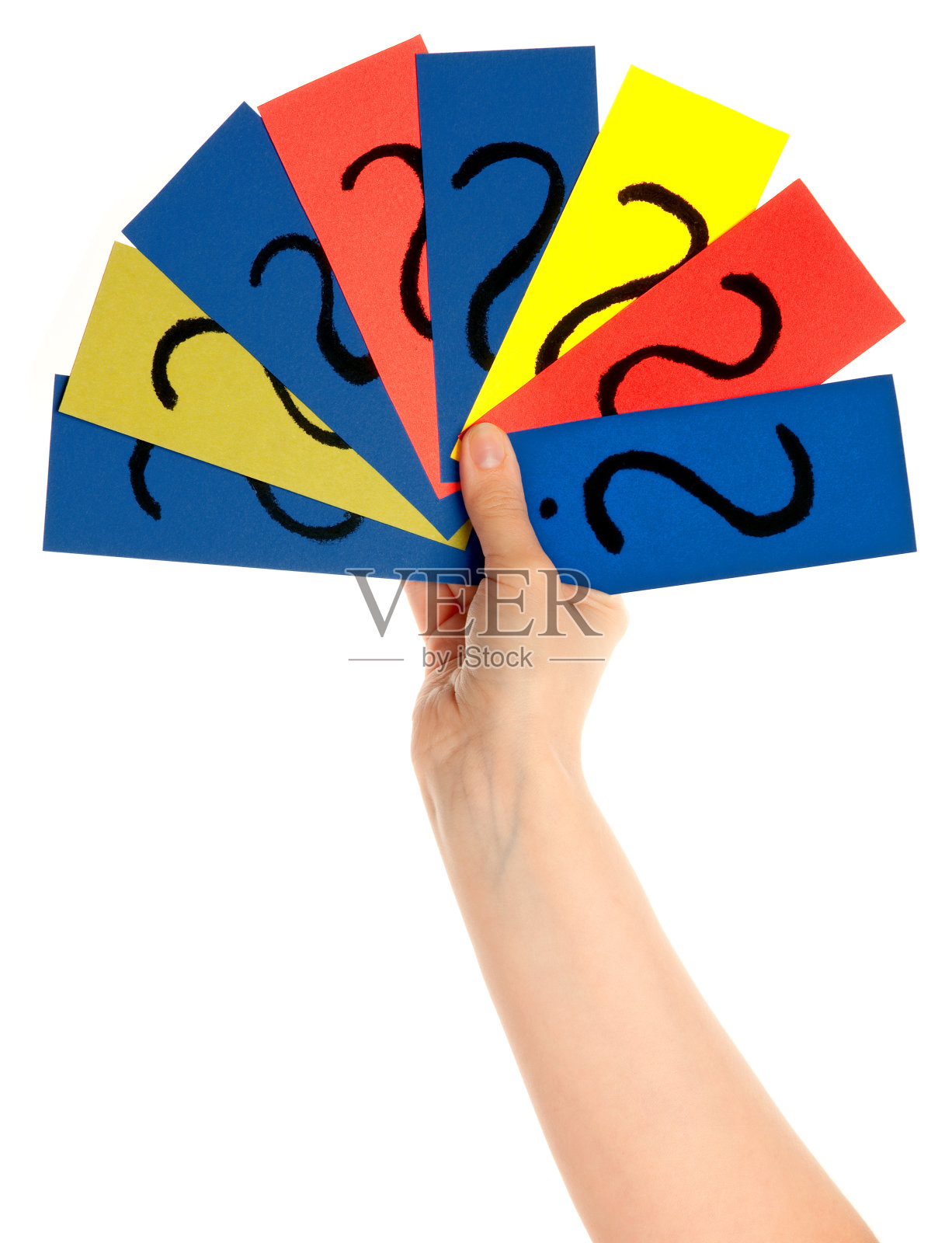 手带问号照片摄影图片