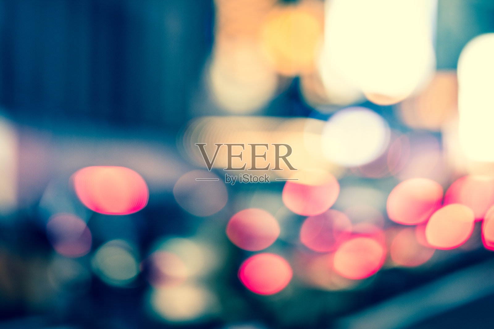 抽象的散焦街景在曼哈顿，纽约市照片摄影图片