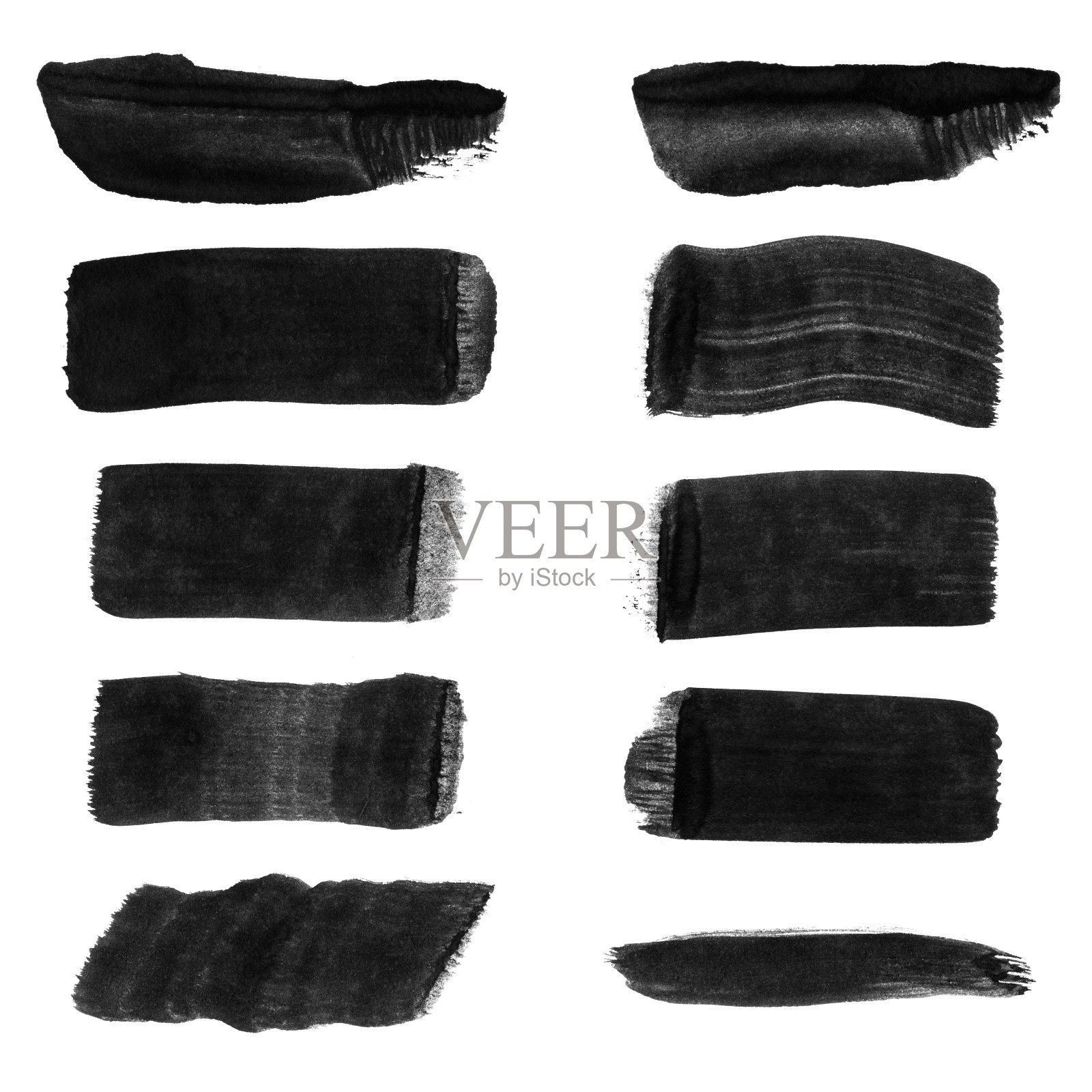 水彩形状元素集插画图片素材