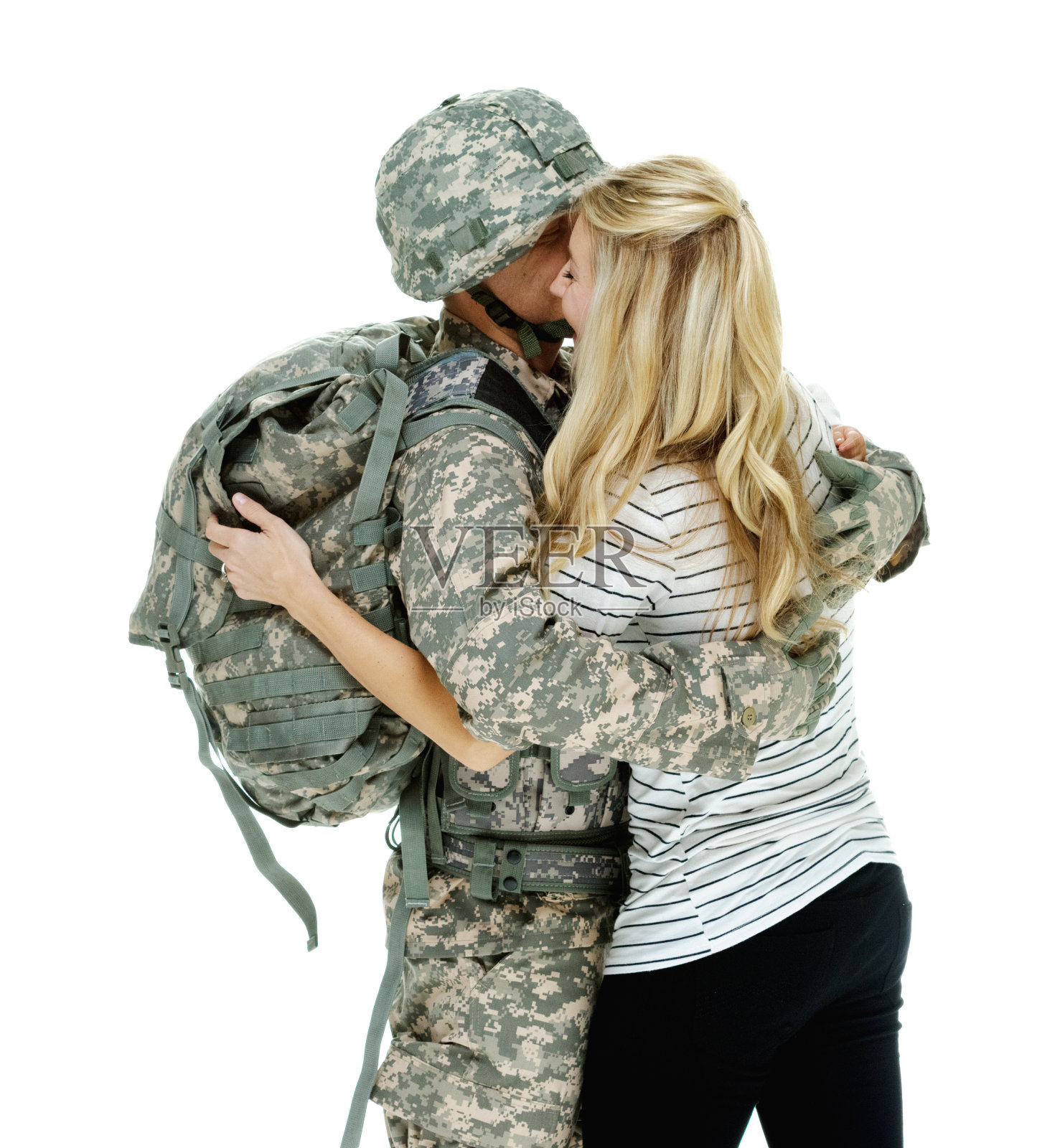 浪漫的年轻情侣拥抱照片摄影图片