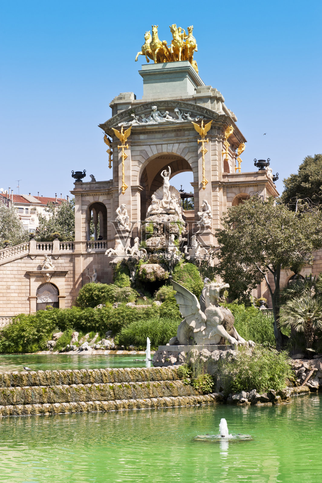 巴塞罗那丘塔德拉公园照片摄影图片