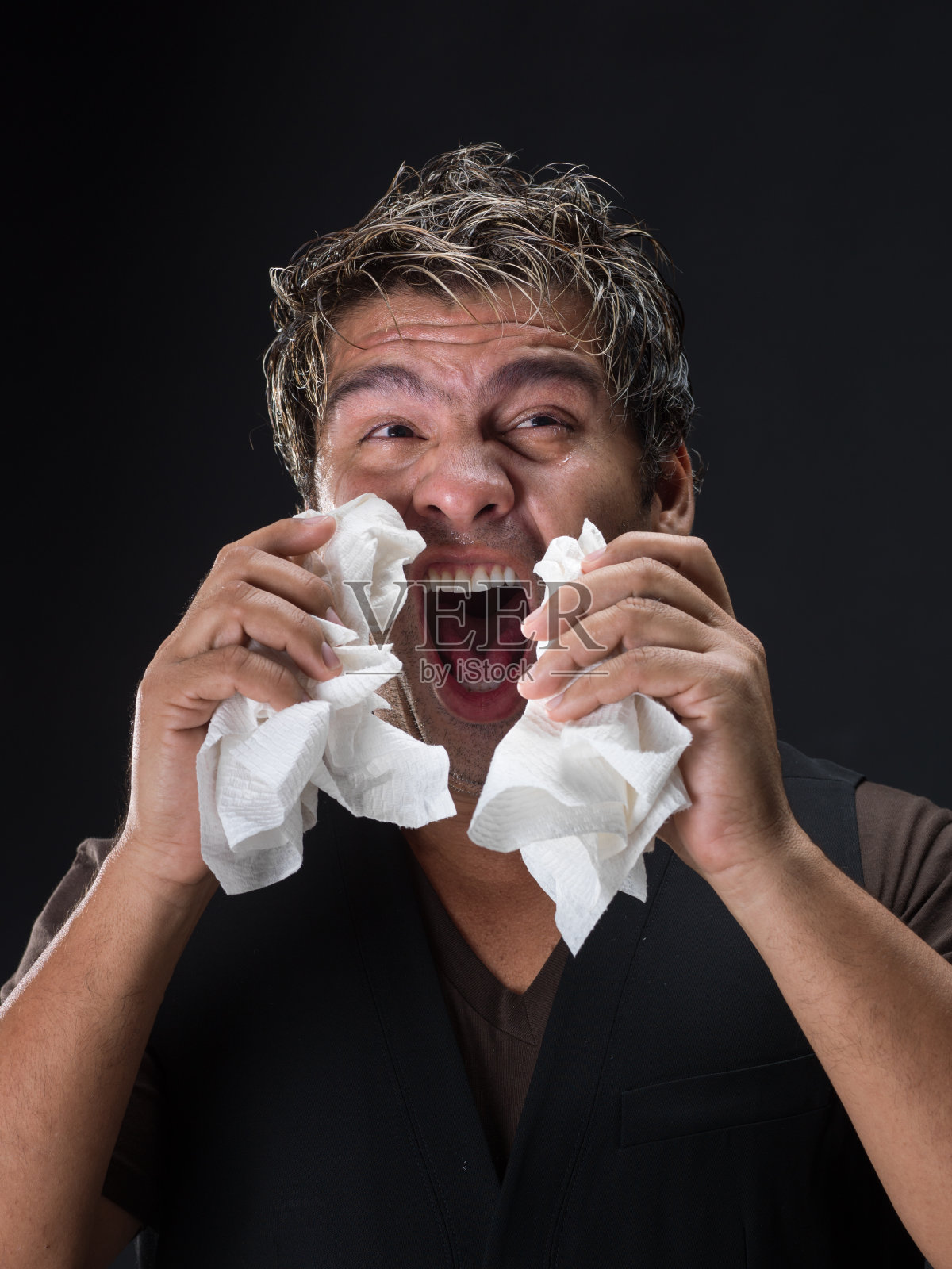 遇到麻烦的男人照片摄影图片