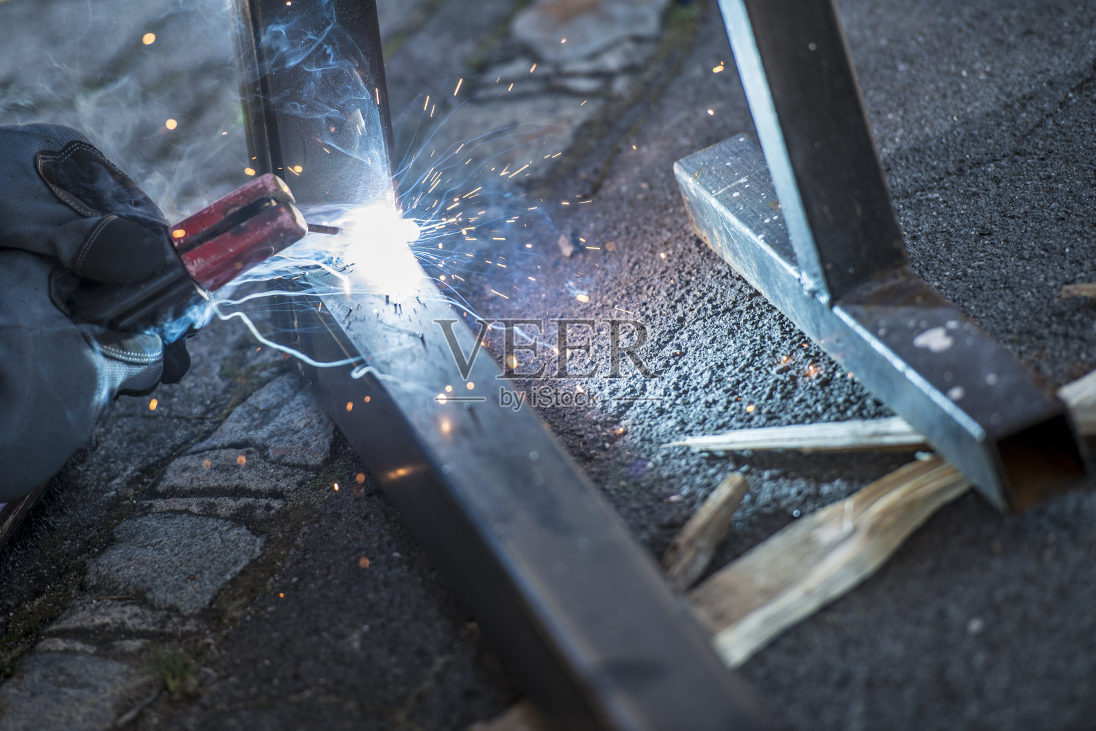 焊接在户外照片摄影图片