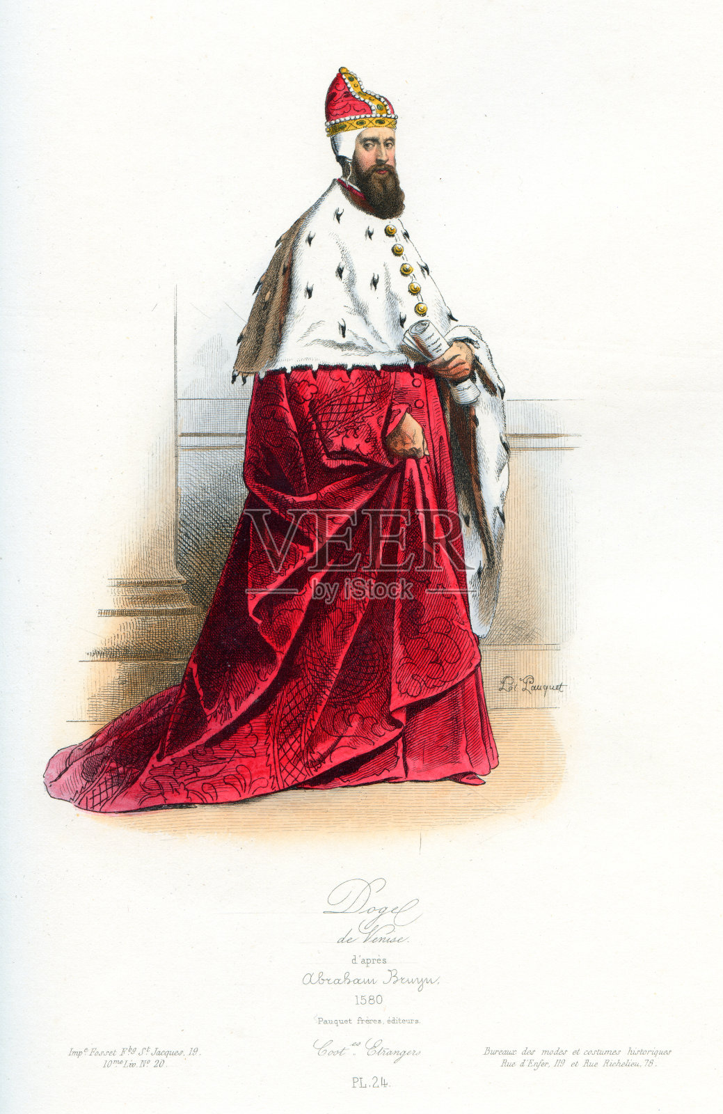 威尼斯总督插画图片素材