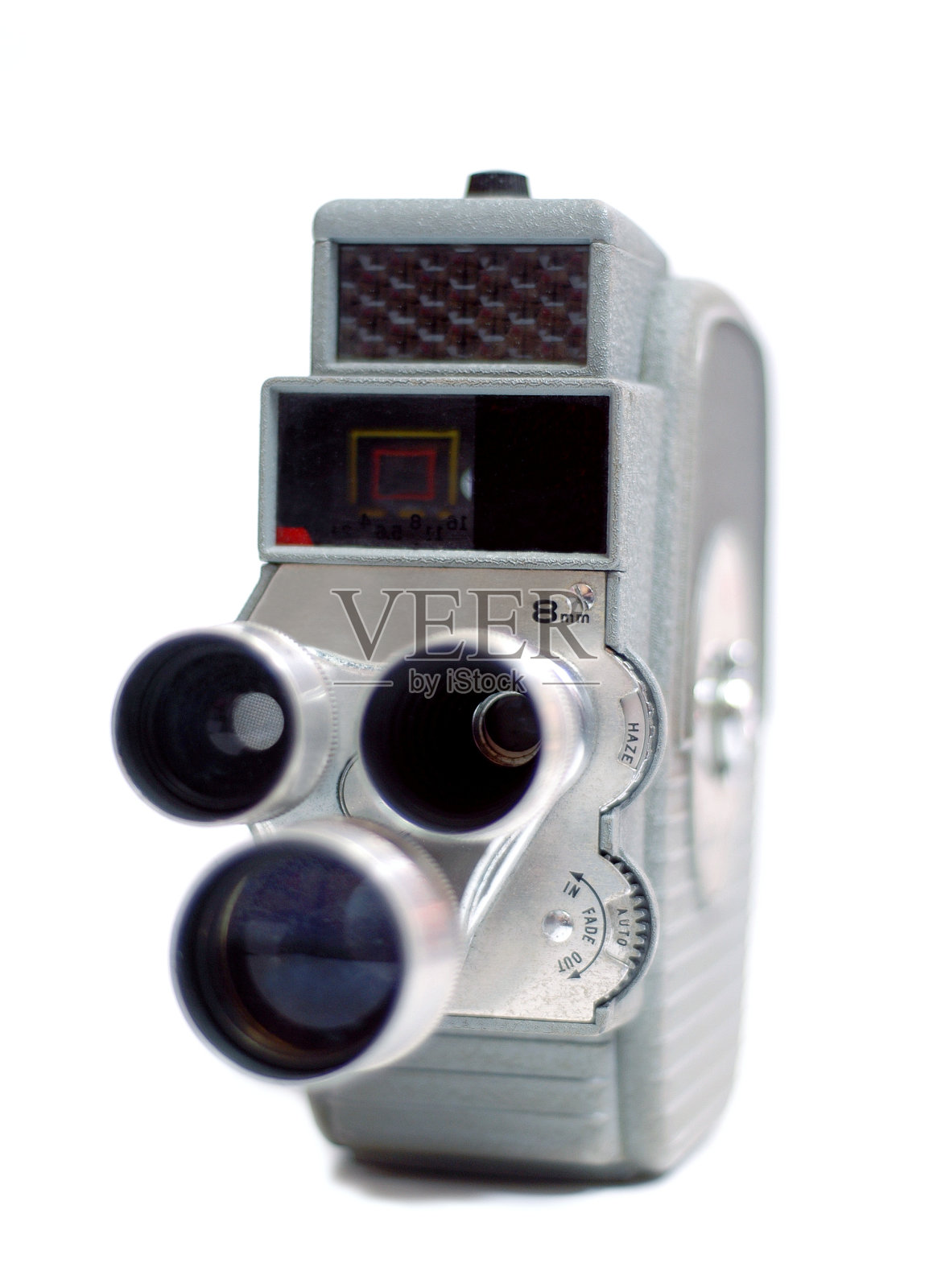 复古8mm相机在白色照片摄影图片