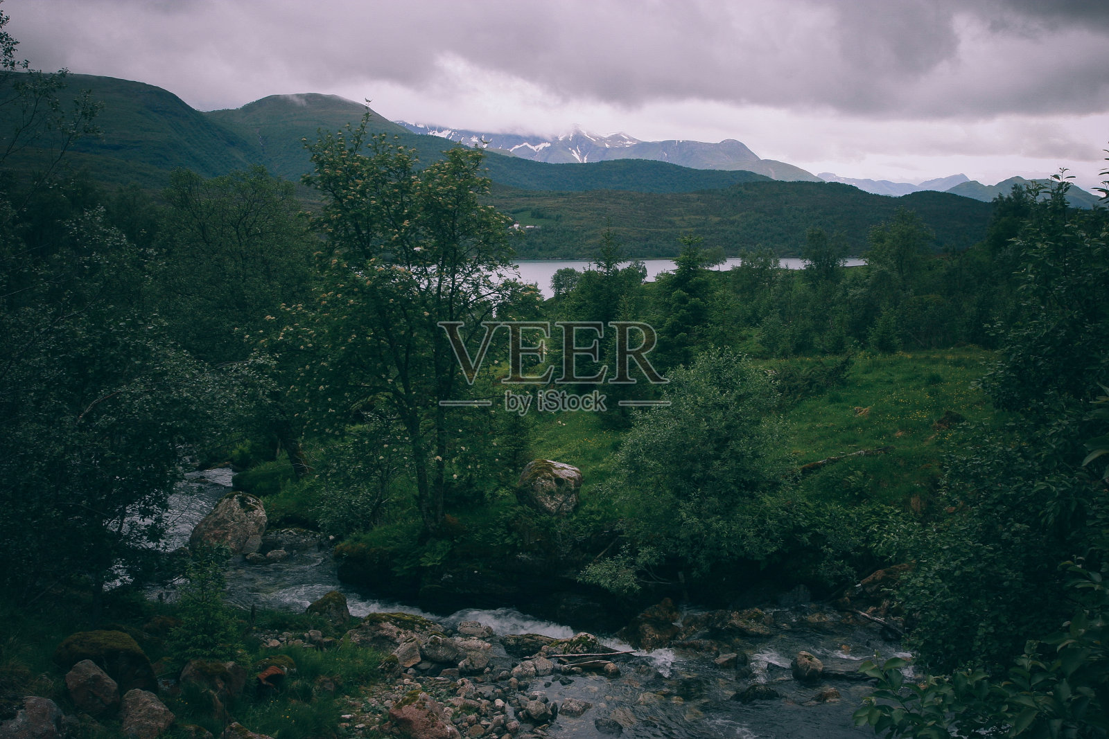 挪威河瀑布荒野照片摄影图片