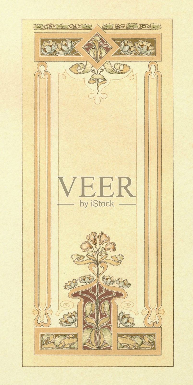 新艺术花架作品插画图片素材