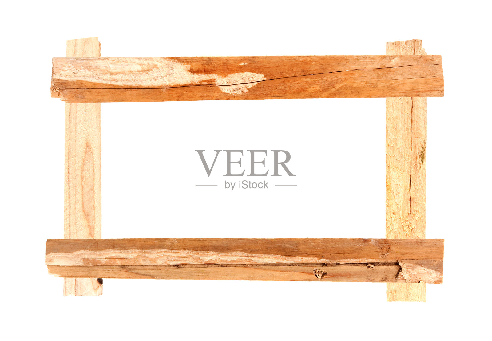 空木框孤立在白色背景上照片摄影图片