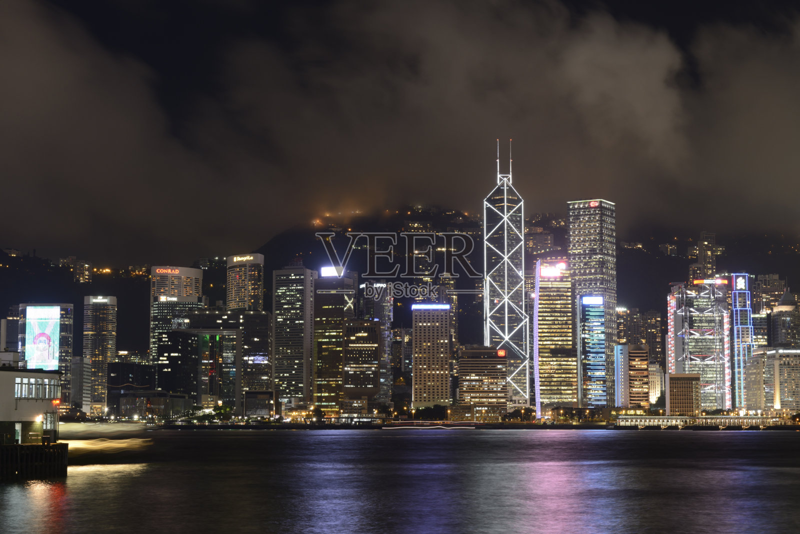 香港岛夜景照片摄影图片