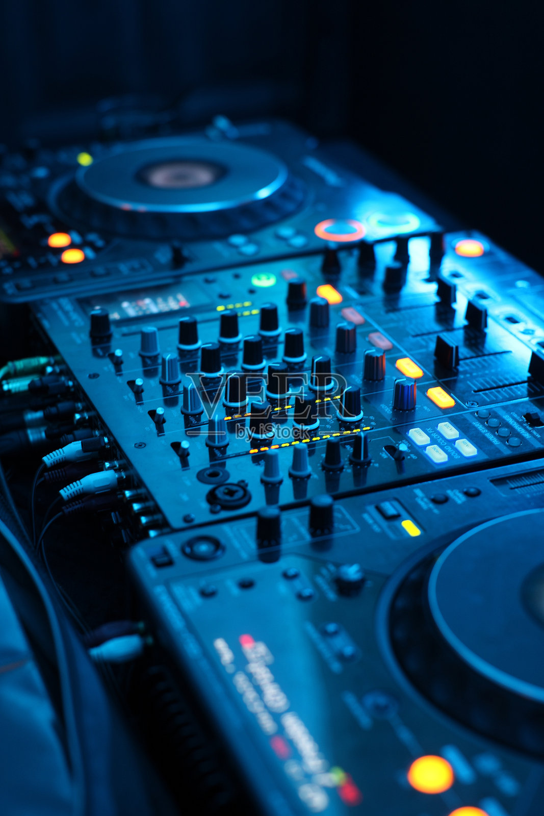 迪斯科骑师音响系统台照片摄影图片