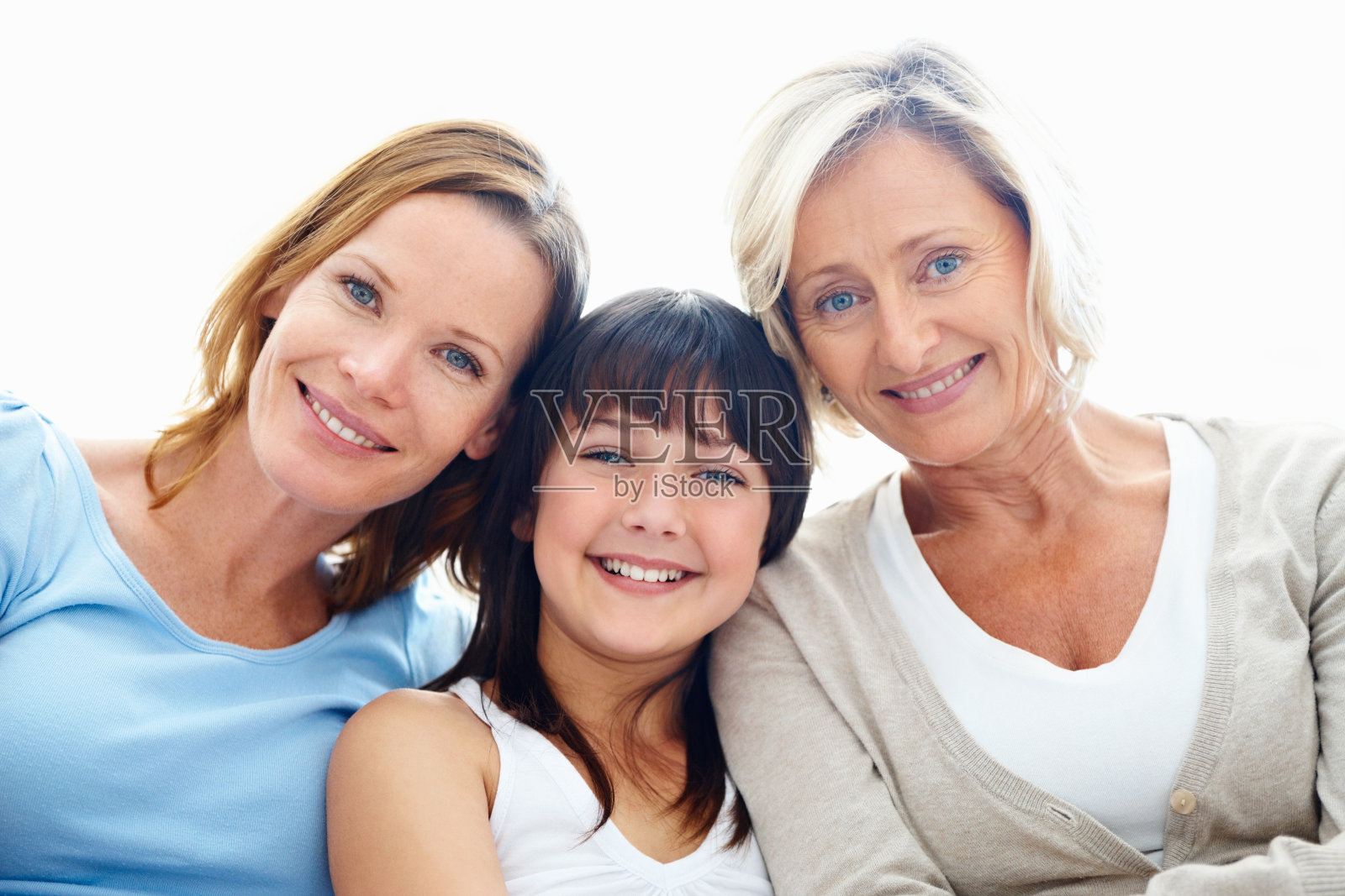 女孩和她的母亲和祖母照片摄影图片