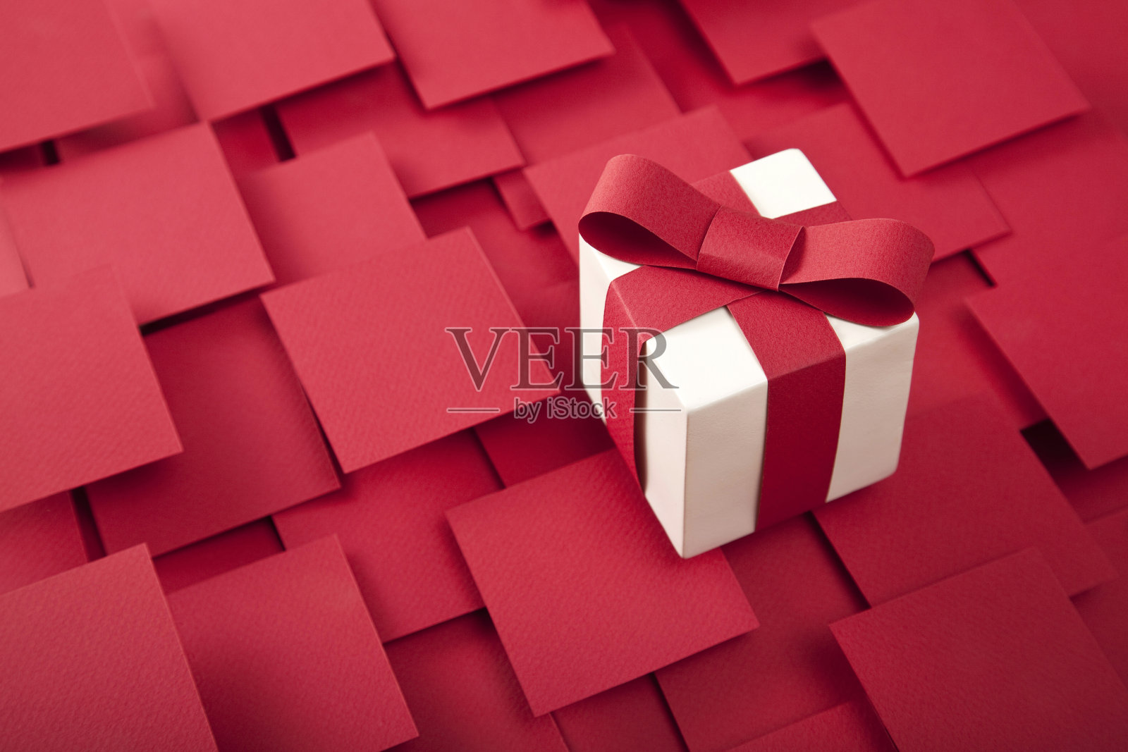 红丝带礼盒照片摄影图片