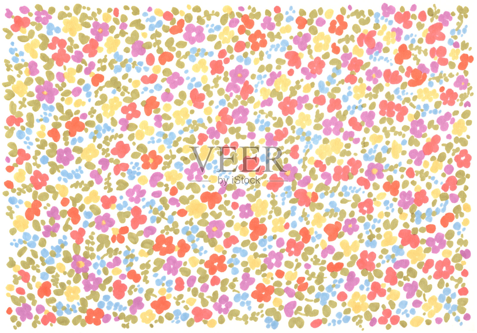 花的背景插画图片素材