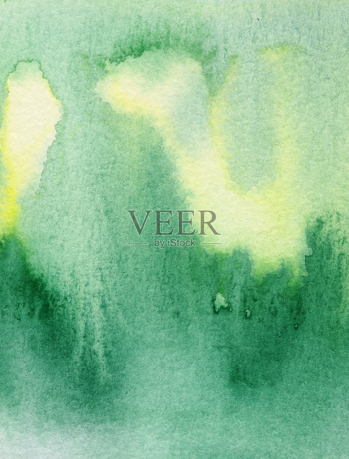 抽象的绿色和黄色粉彩纹理背景插画图片素材