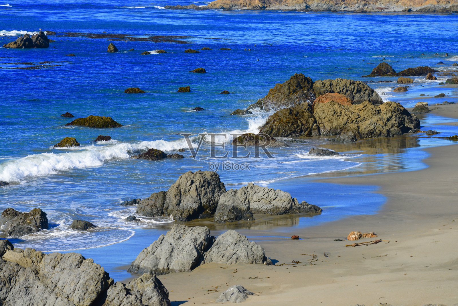 加州的海岸线照片摄影图片