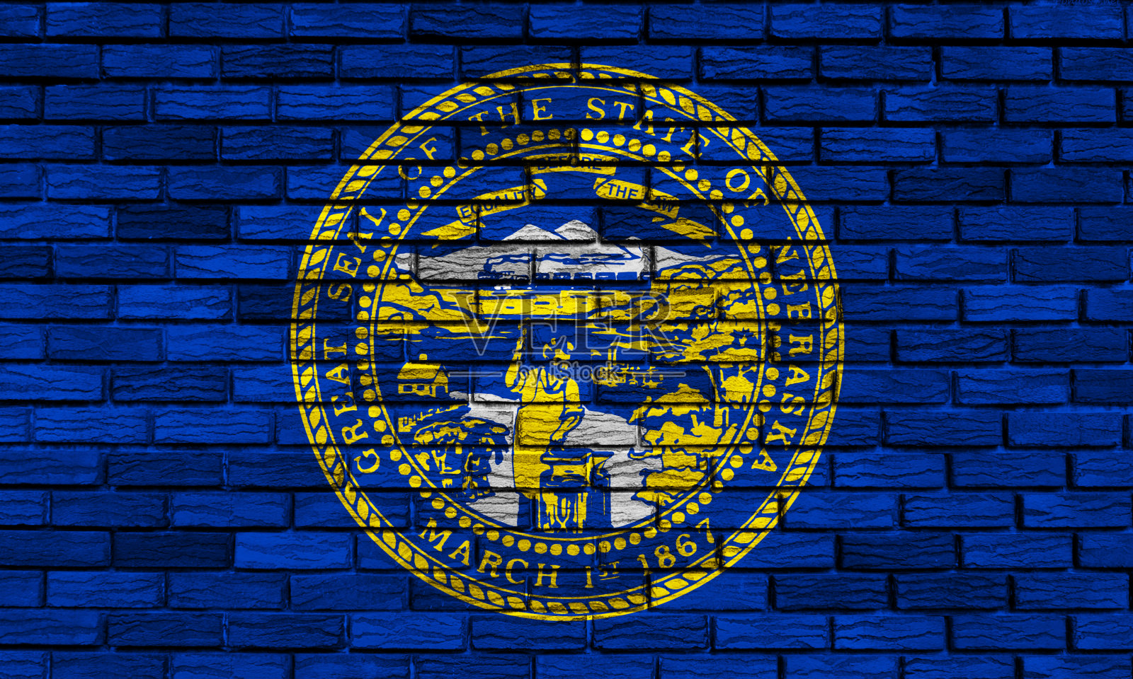 美国内布拉斯加州国旗照片摄影图片