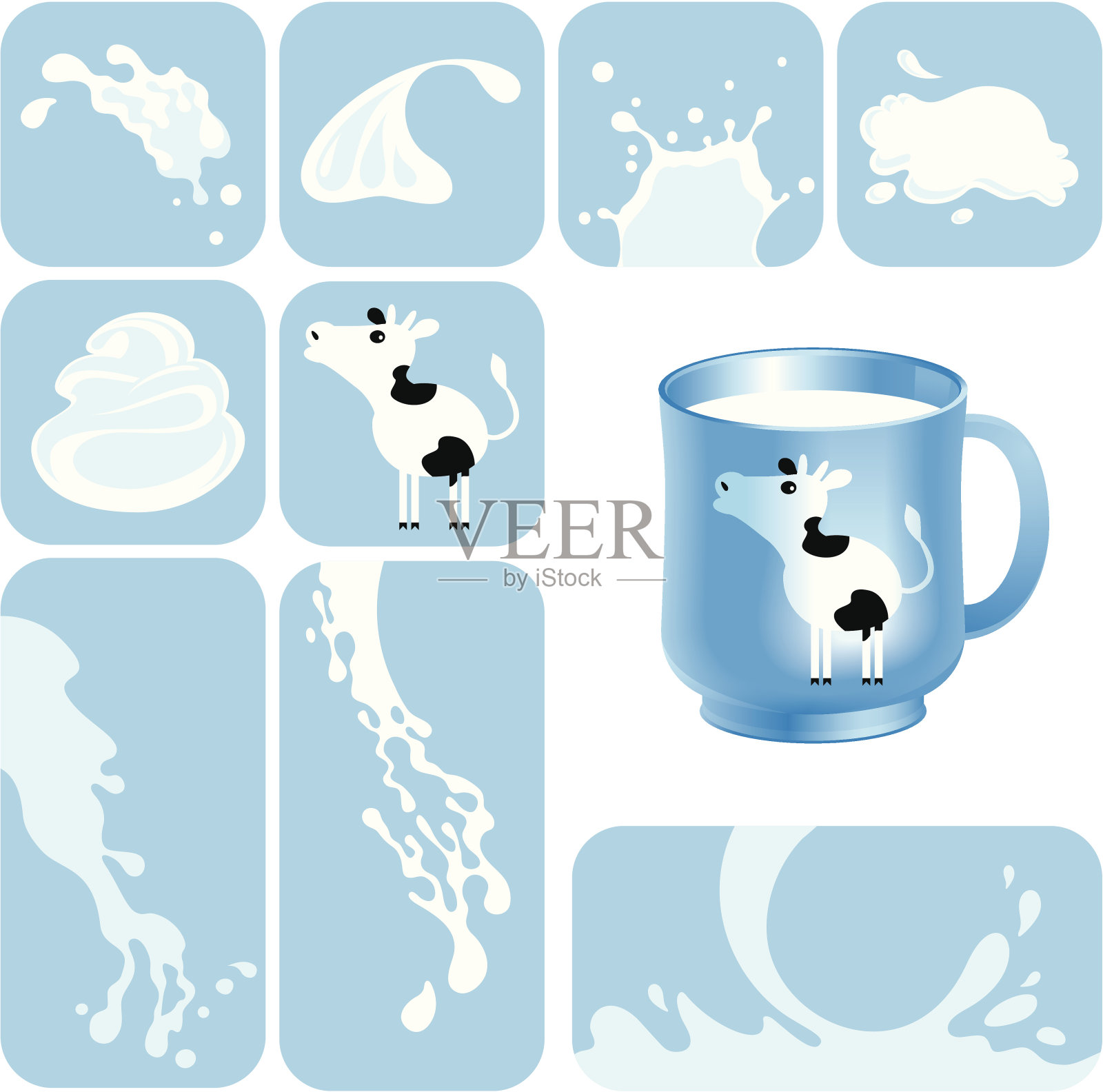 牛奶插画图片素材