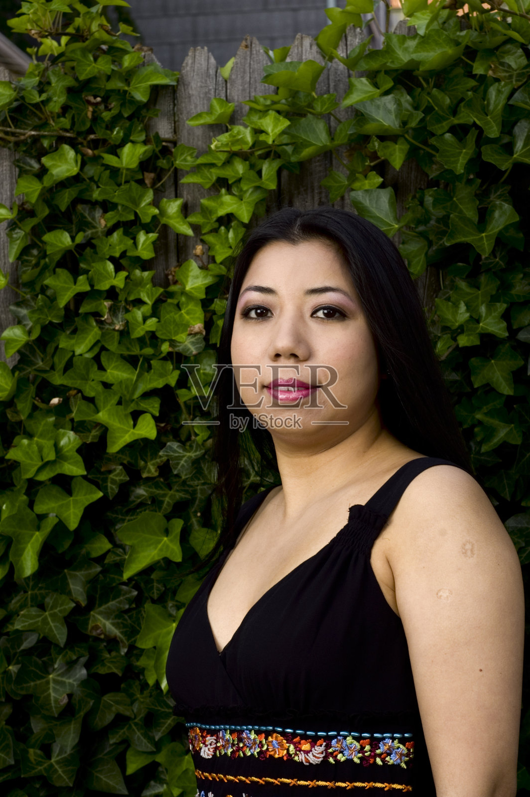 栅栏的肖像照片摄影图片