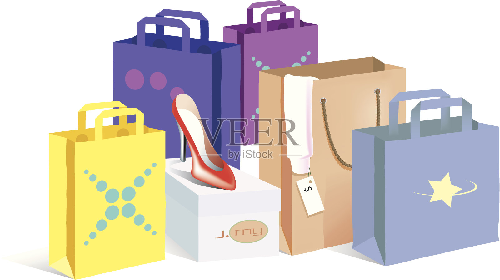 购物时间插画图片素材