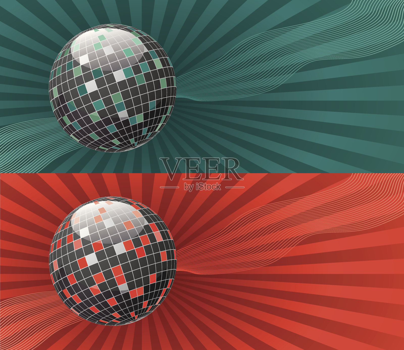 热球和冷球插画图片素材