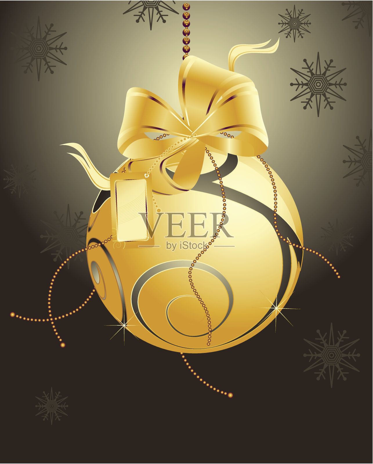 带标签的圣诞球设计模板素材