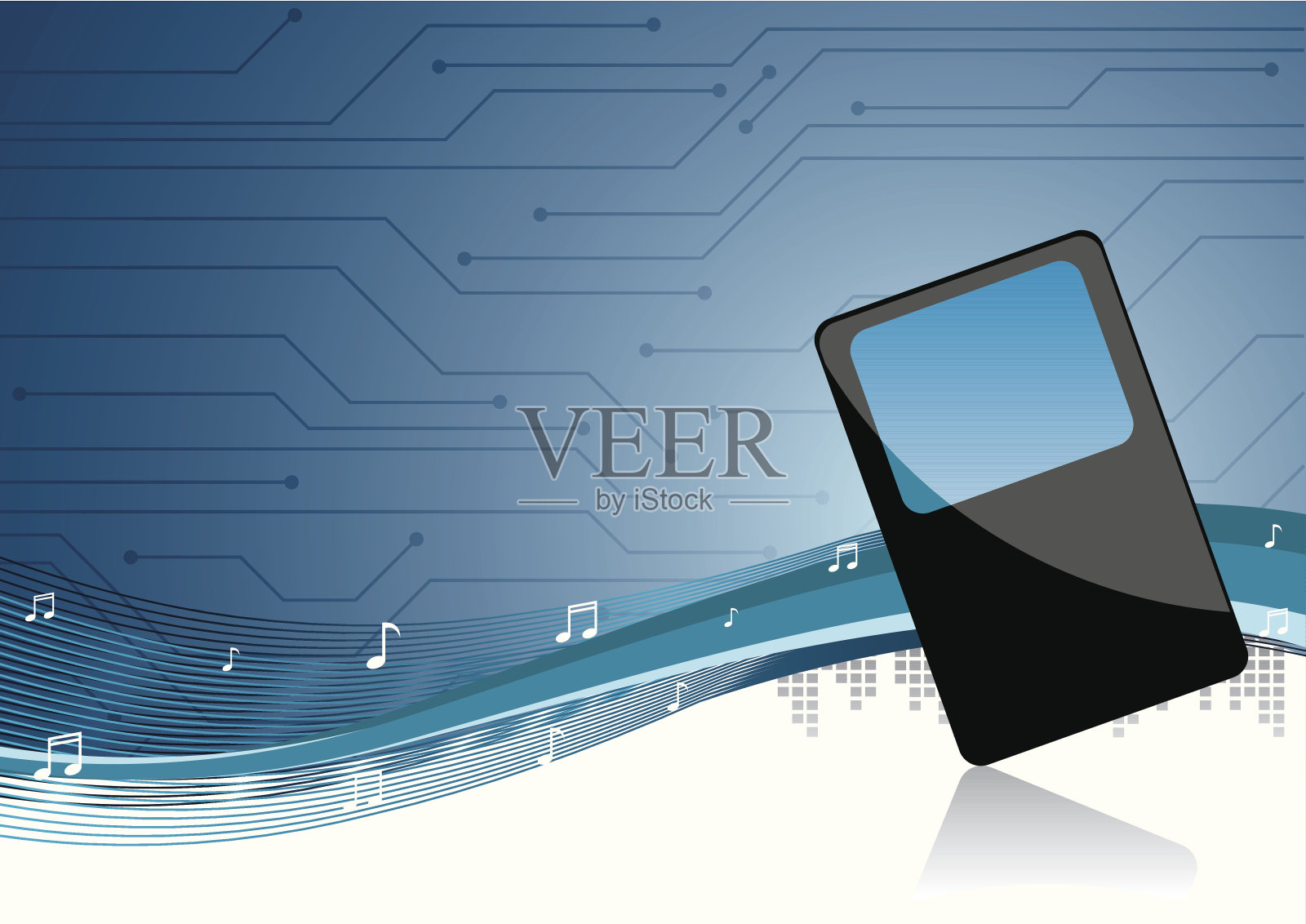 Mp3播放器插画图片素材