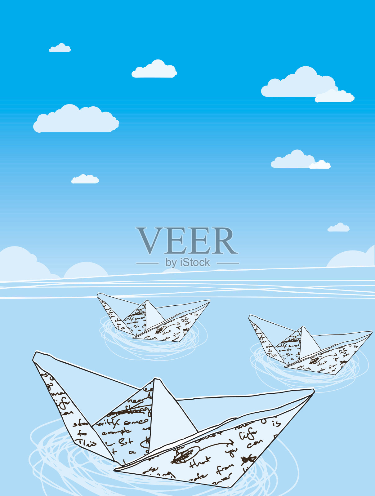 美丽的自然风光插画图片素材