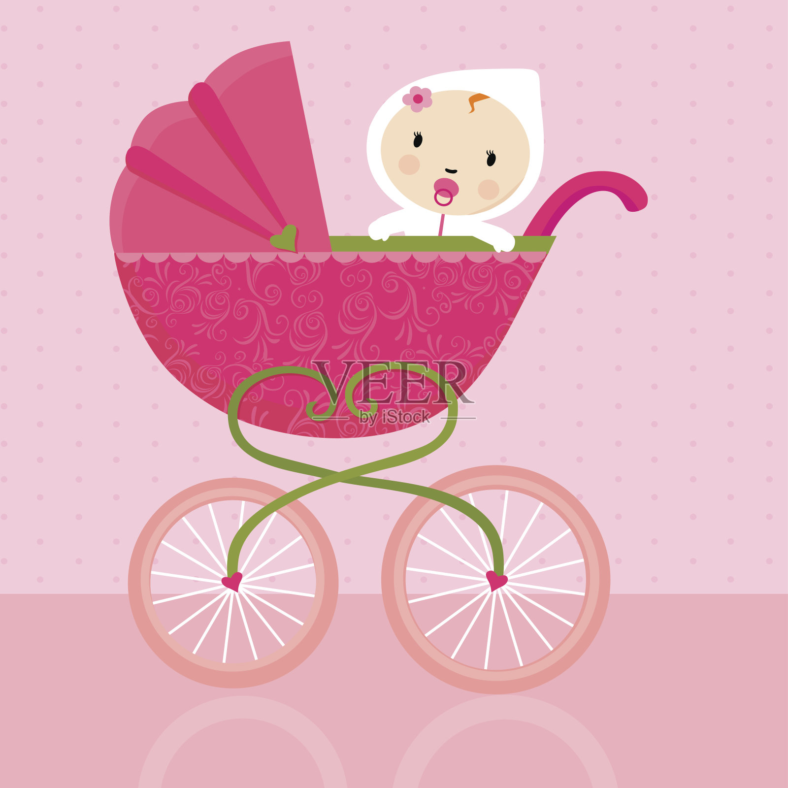 是个女婴插画图片素材