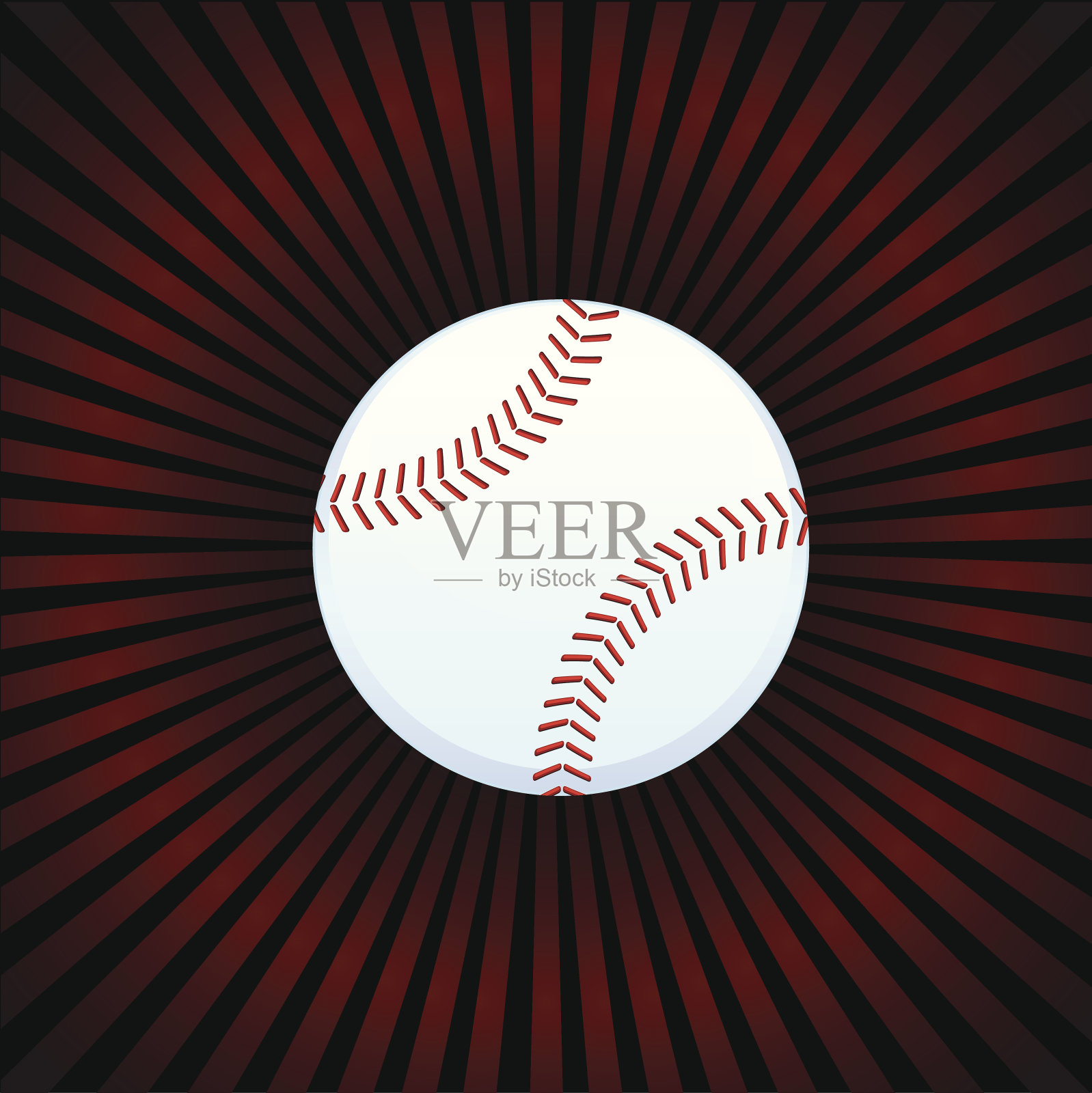 棒球在版税免费矢量背景与发光效果插画图片素材