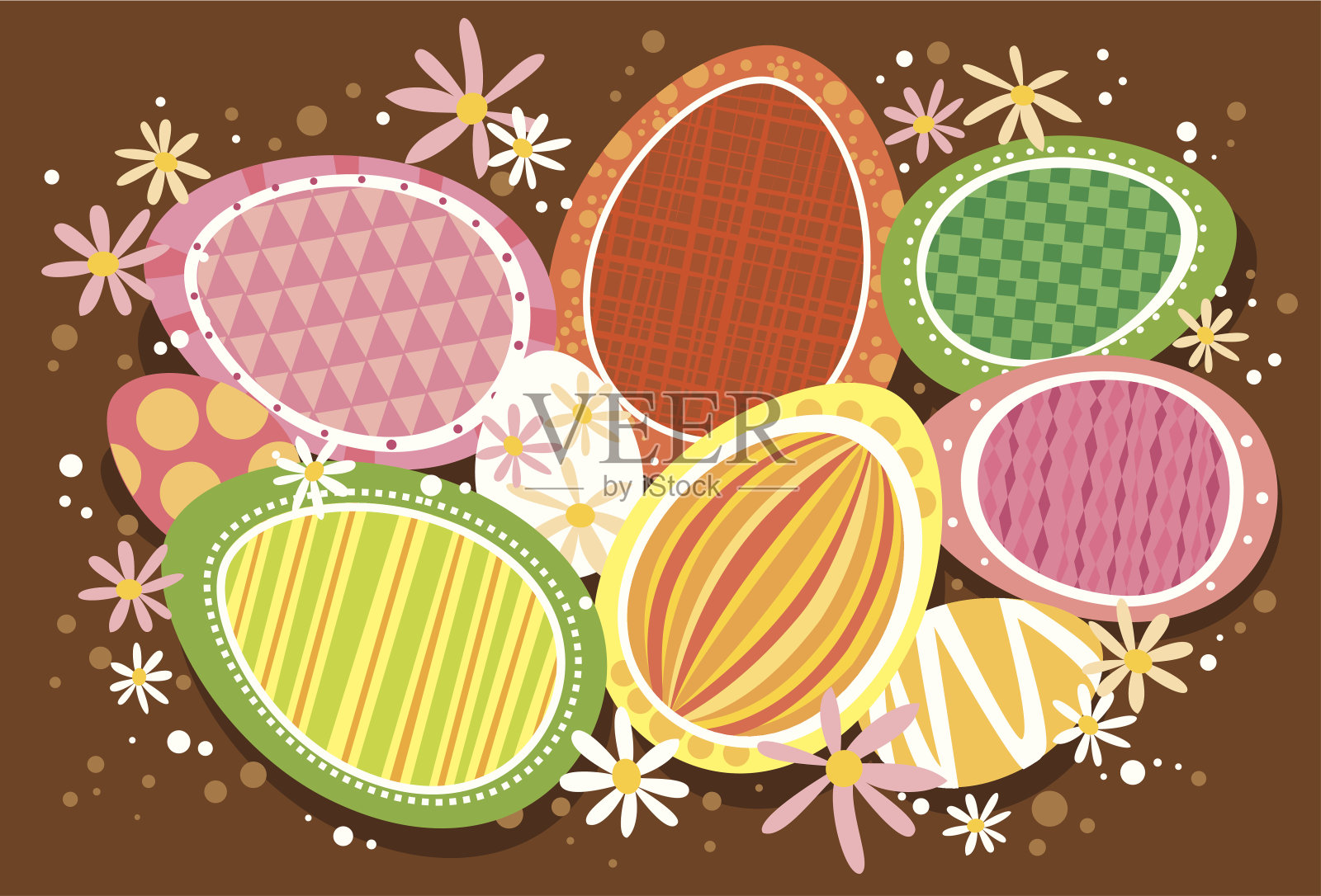 复活节彩蛋插画图片素材