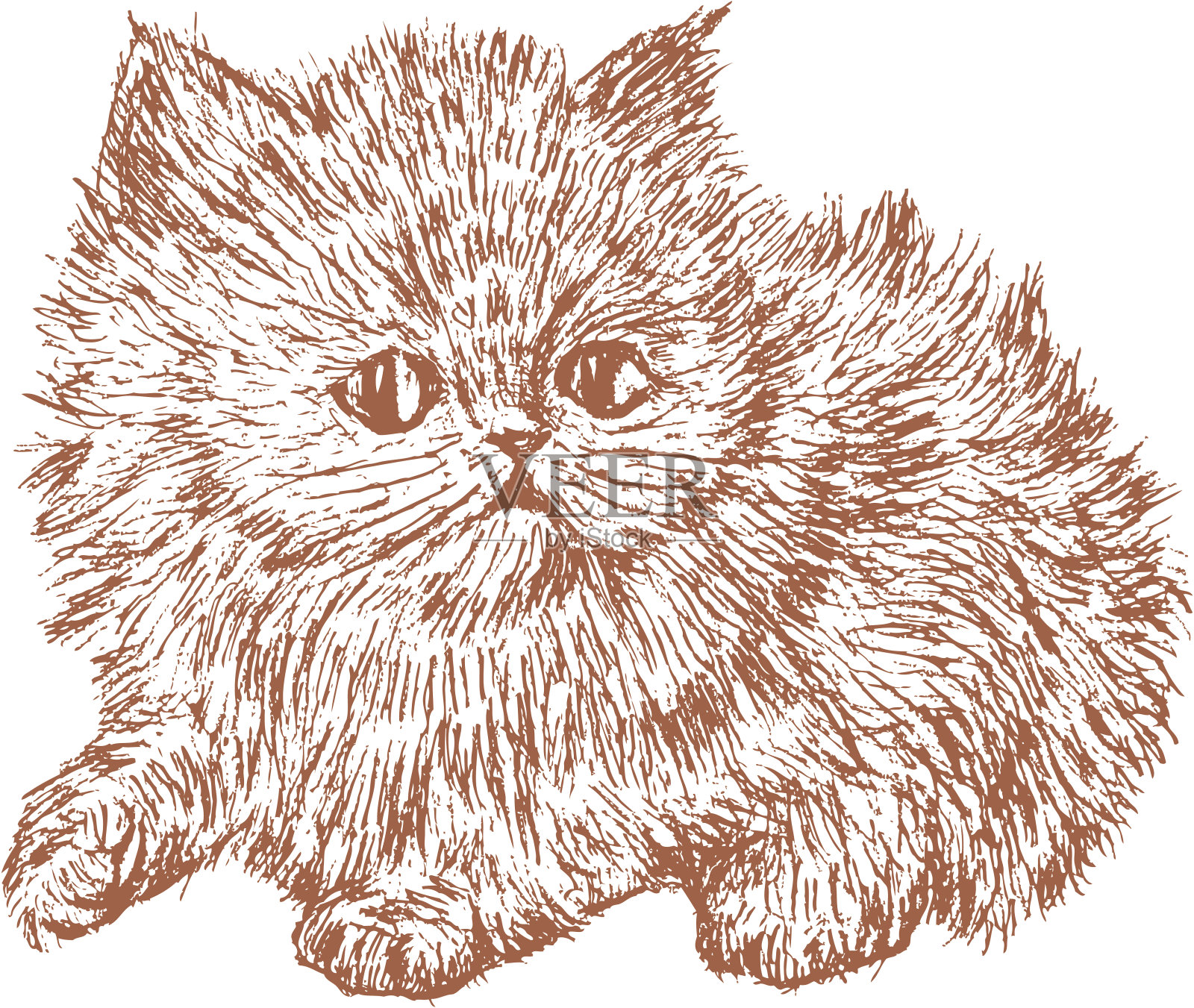 小猫插画图片素材