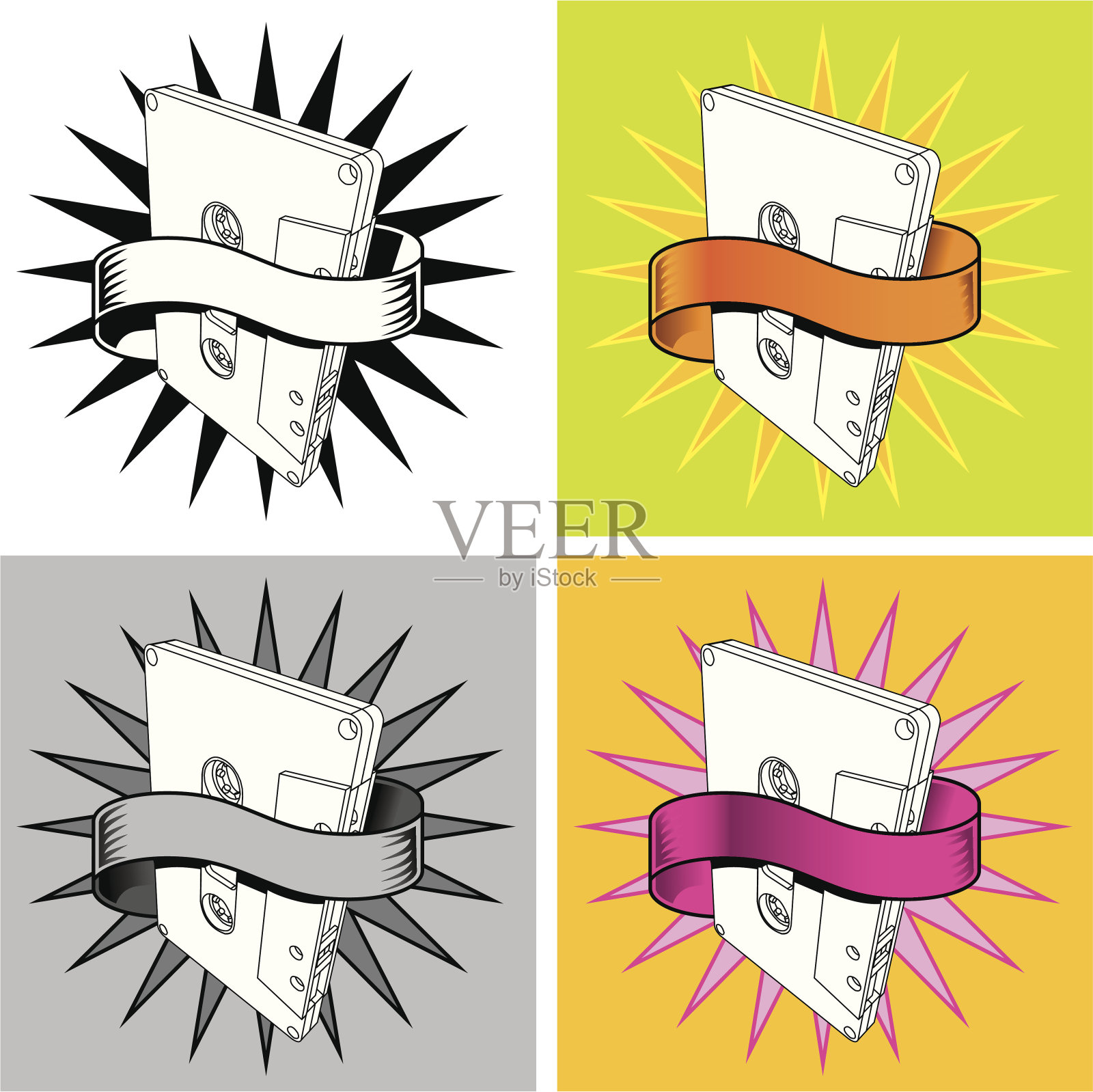 音乐标签插画图片素材