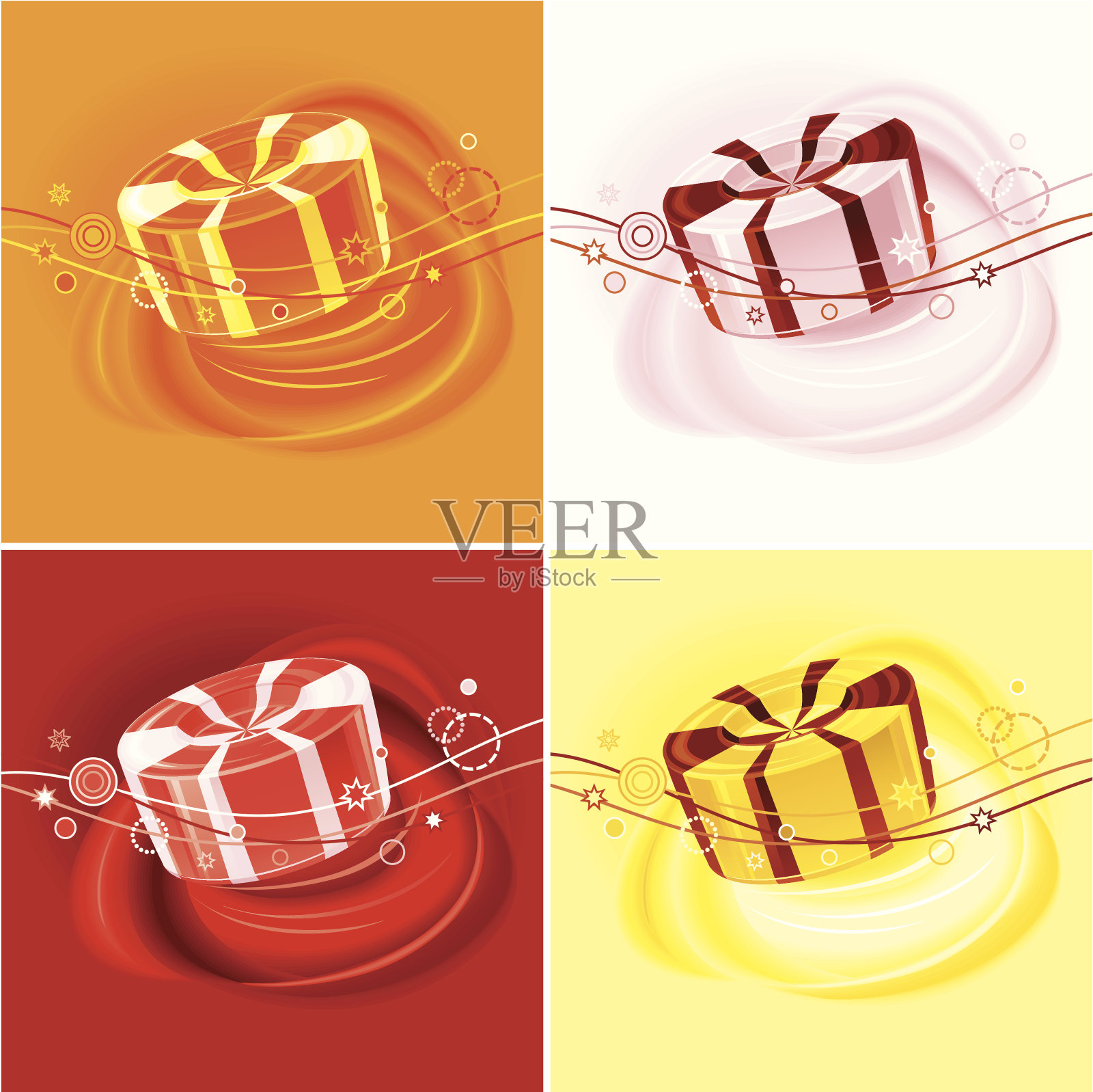 一套焦糖糖果插画图片素材